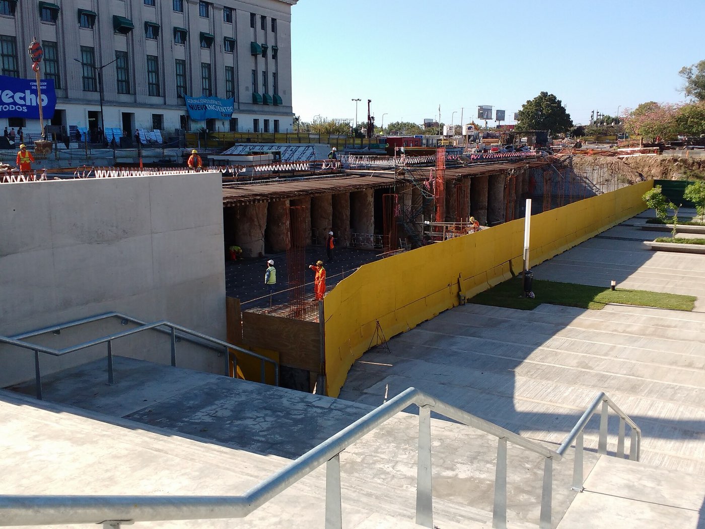 Obra de la estación Facultad de Derecho, línea H