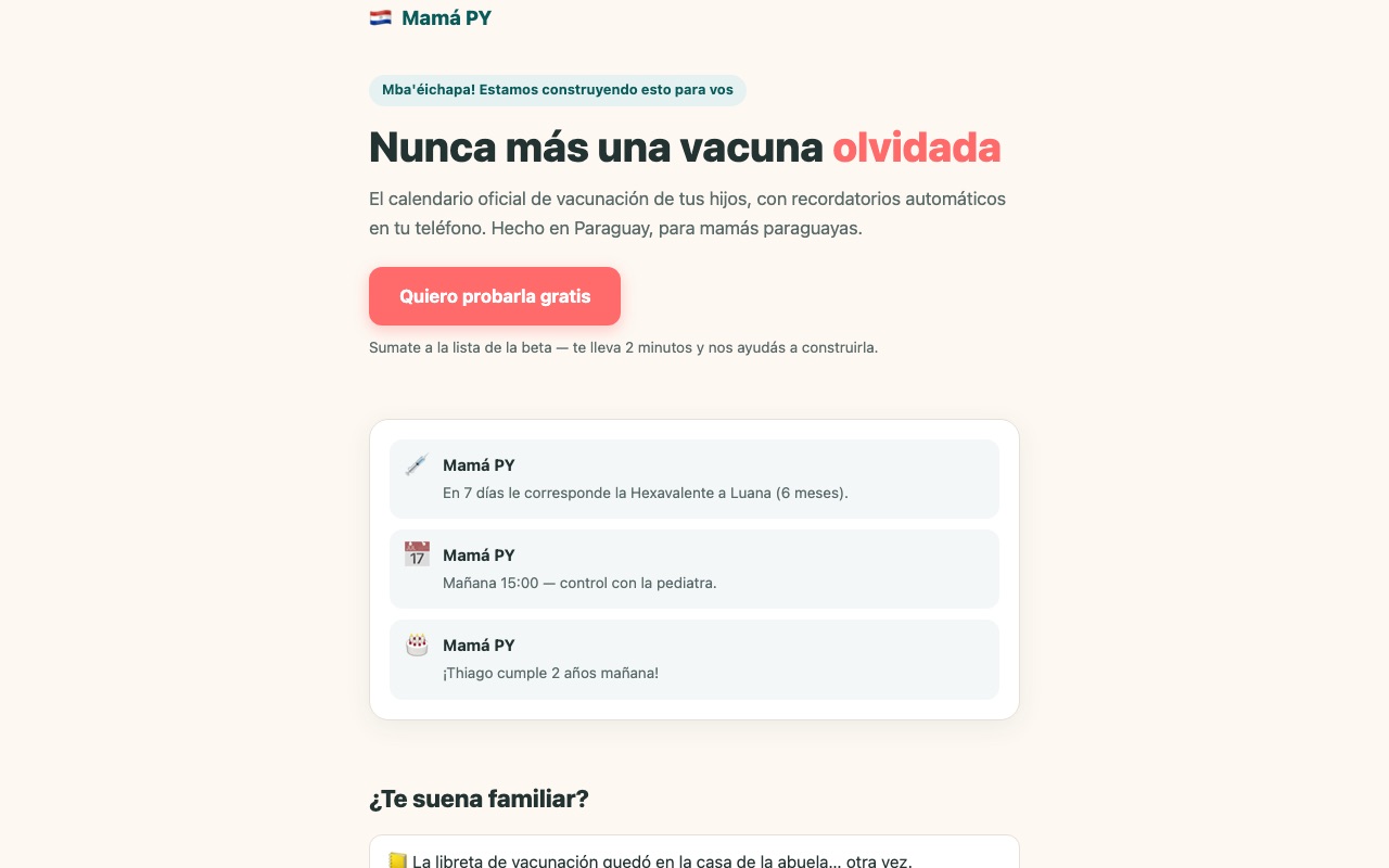 Captura de Mamá PY